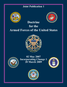 Doctrine for the Armed Forces of the United States Joint Publication 1