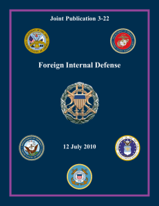 Foreign Internal Defense Joint Publication 3-22 12 July 2010