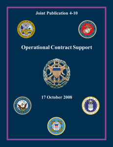 Operational Contract Support Joint Publication 4-10 17 October 2008