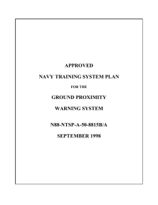 APPROVED NAVY TRAINING SYSTEM PLAN GROUND PROXIMITY WARNING SYSTEM