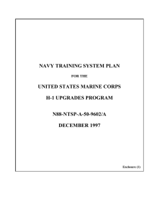 NAVY TRAINING SYSTEM PLAN UNITED STATES MARINE CORPS H-1 UPGRADES PROGRAM N88-NTSP-A-50-9602/A