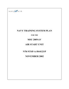 NAVY TRAINING SYSTEM PLAN MSU 200NAV AIR START UNIT