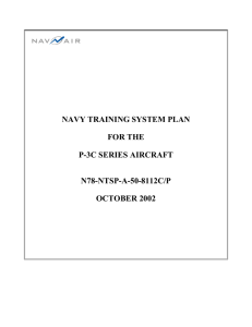 NAVY TRAINING SYSTEM PLAN FOR THE P-3C SERIES AIRCRAFT N78-NTSP-A-50-8112C/P