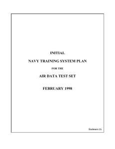 INITIAL NAVY TRAINING SYSTEM PLAN AIR DATA TEST SET FEBRUARY 1998