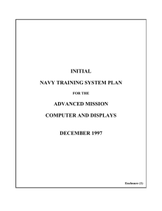 INITIAL NAVY TRAINING SYSTEM PLAN ADVANCED MISSION COMPUTER AND DISPLAYS