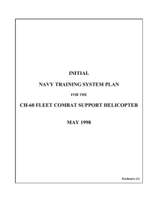 INITIAL NAVY TRAINING SYSTEM PLAN CH-60 FLEET COMBAT SUPPORT HELICOPTER MAY 1998