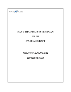 NAVY TRAINING SYSTEM PLAN F/A-18 AIRCRAFT N88-NTSP-A-50-7703I/D