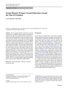 Sexual Minority Women’s Sexual Motivation Around the Time of Ovulation