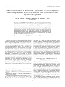 Individual Differences in Adolescents’ Sympathetic and Parasympathetic