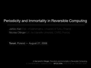 Periodicity and Immortality in Reversible Computing