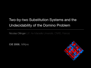 Two-by-two Substitution Systems and the Undecidability of the Domino Problem Αθήνα