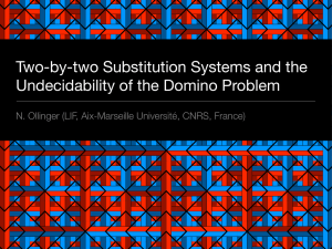 Two-by-two Substitution Systems and the Undecidability of the Domino Problem