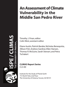 An Assessment of Climate Vulnerability in the Middle San Pedro River