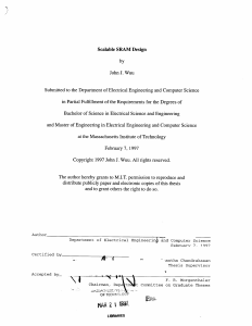 Scalable  SRAM  Design by John  J.  Wuu