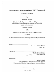 Growth and Characterization of III-V  Compound Semiconductors