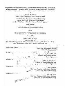 Experimental  Determination  of  Transfer Functions  for ... Ring  Stiffened  Cylinder  as  a ...