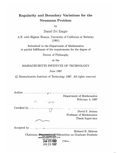 Regularity  and  Boundary  Variations  for ... Neumann  Problem Daniel  Zvi  Zanger (1991)