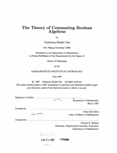 The  Theory  of  Commuting  Boolean Algebras by
