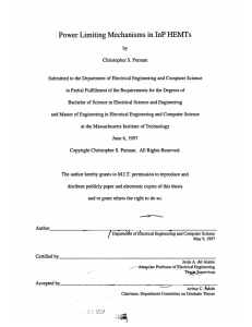 Power Limiting Mechanisms  in InP HEMTs by