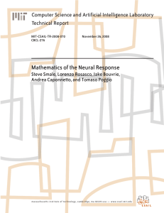 Mathematics of the Neural Response Computer Science and Artificial Intelligence Laboratory