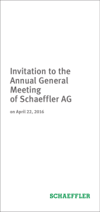Invitation to the Annual General Meeting of Schaeffler AG