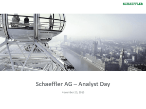 Schaeffler AG – Analyst Day November 20, 2015