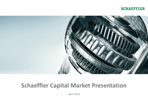Schaeffler Capital Market Presentation April 2016