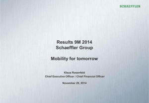 Results 9M 2014 Schaeffler Group  Mobility for tomorrow