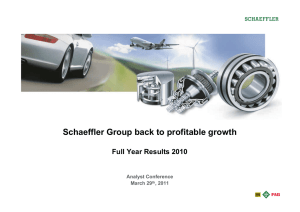 Schaeffler Group back to profitable growth Full Year Results 2010 Analyst Conference