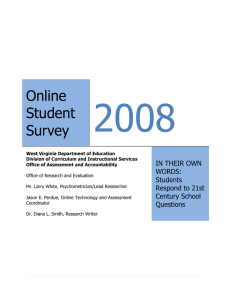 2008 Online Student Survey