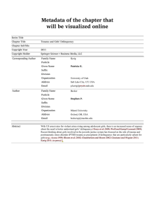 Metadata of the chapter that will be visualized online