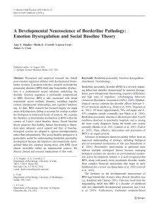 A Developmental Neuroscience of Borderline Pathology: