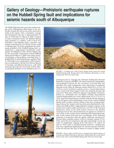 Gallery of Geology—Prehistoric earthquake ruptures seismic hazards south of Albuquerque