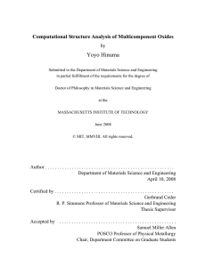 Yoyo Hinuma Computational Structure Analysis of Multicomponent Oxides by