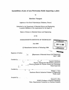 by Instabilities  of jets  of  non-Newtonian  fluids ... Matthieu  Varagnat