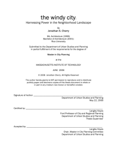 the windy city  : Harnessing Power in the Neighborhood Landscape