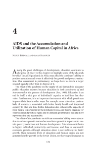 4 A AIDS and the Accumulation and Utilization of Human Capital in Africa