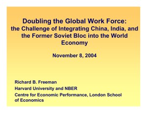 Doubling the Global Work Force: Economy