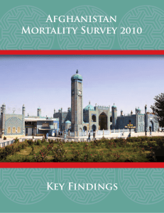 Afghanistan Mortality Survey 2010 Key Findings