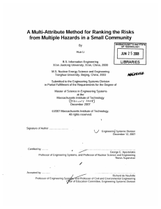 A Multi-Attribute Method  for Ranking  the Risks 008