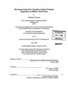 Pile  Design  Using  Wave  Equation Analysis ... Application  in  Offshore Wind  Farm Siddharth  Chauhan