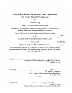 by Cramer-Rao  Bounds  for  Matched  Field ... and  Ocean  Acoustic  Tomography