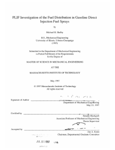 PLIF Investigation  of the Fuel  Distribution in Gasoline ... Injection  Fuel  Sprays