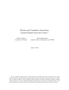 Patents and Cumulative Innovation: Causal Evidence from the Courts