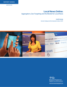 Local News Online: Aggregators, Geo-Targeting and the Market for Local News