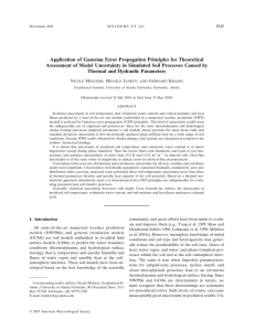 Application of Gaussian Error Propagation Principles for Theoretical