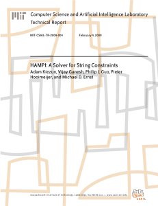 HAMPI: A Solver for String Constraints Technical Report