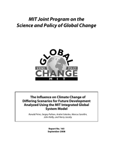 MIT Joint Program on the Science and Policy of Global Change