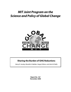 MIT Joint Program on the Science and Policy of Global Change