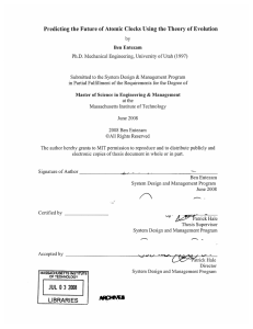 Predicting the  Future of Atomic  Clocks  Using ...